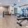 a gym with exercise equipment
